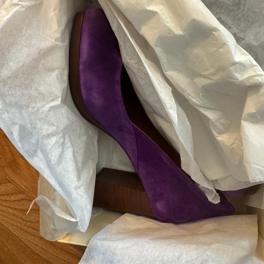 Sézane Lizzie Babies in Purple Suede size 39/US 8 - Picture 5 of 7
